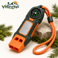 veloruniqa™ SummitSignal 3-in-1 Hiking Emergency Whistle & Backup Compass