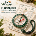 veloruniqa™ NorthMark Orienteering Compass with Map Scale & Lanyard